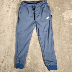 Nike Jogger Pants Men's XXL Blue Drawstring Pockets Logo Tech Fleece